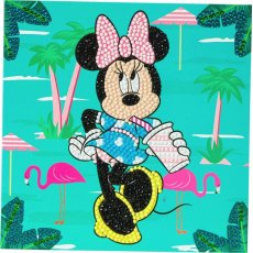 Craft Buddy Disney Minnie on Holiday 18x18cm Crystal Art Card Kit CCKDNY807