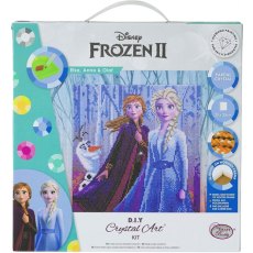 Craft Buddy Disney Frozen Elsa, Anna & Olaf 30x30cm Crystal Art Kit CCKDNY700M