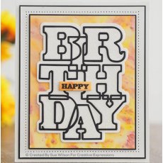 Sue Wilson Big Bold Words Birthday Craft Die & Stamp Set