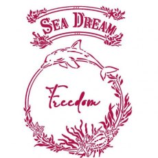 Stamperia Stencil G 21x29,7 cm - Romantic Sea Dream Freedom KSG462