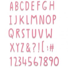 Sizzix Thinlits Die Hand Drawn Alphabet by Jenna Rushforth 665182