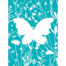 Sizzix Impresslits Embossing Folder Butterfly Meadow by Jen Long 665200