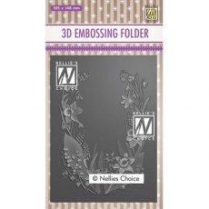 Nellies Choice 3D Emb. folder - Flower frame 2 - EF3D020 105x148mm