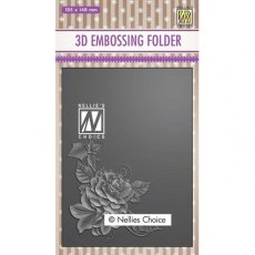 Nellies Choice 3D Emb. folder - Rose Corner 2 - EF3D021 105x148mm