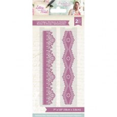 Sara Davies Letters from The Heart - 7 x 1.5 Embossing Folders - Lace Edges