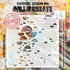 Aall & Create 6x6" stencil #125 - Lotza Semicirclz