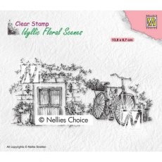 Nellies Choice Clear Stamp - Old Door With Bike - IFS033