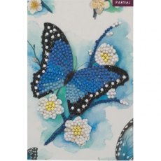 Craft Buddy Blue Butterfly, 10x15cm Crystal Art Card CCK-10x15B1