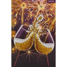 Craft Buddy Champagne Celebration, 10x15cm Crystal Art Card CCK-10x15B2