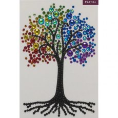 Craft Buddy Rainbow Tree, 10x15cm Crystal Art Card CCK-10x15B5