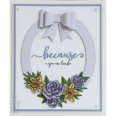 Sue Wilson Bold Shadowed Sentiments Because Craft Die and Stamp Set
