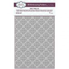 Creative Expressions Geo Trellis 5 3/4 in x 7 1/2 in 3D Embossing Folder