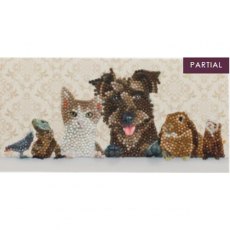 Craft Buddy Animal Family, 11x22cm Crystal Art Card CCK-11x22C6