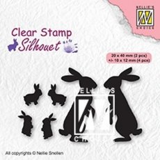 Nellies Choice Clear Stamps "Rabbits" SIL082