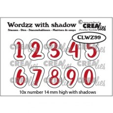 Crealies Wordzz Dies With Shadow No. 99, Numbers CLWZ99