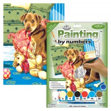 Royal & Langnickel Painting By Numbers Puppy With Teddybear A4 Art Kit