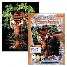 Royal & Langnickel Painting By Numbers Thirsty Tiger A4 Art Kit