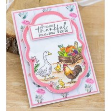 Nature's Garden Farmhouse - Clear Acrylic Stamp - Simply Thankful