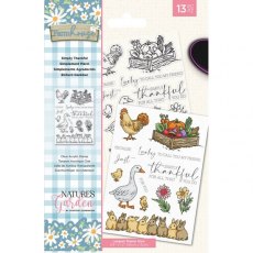 Nature's Garden Farmhouse - Clear Acrylic Stamp - Simply Thankful