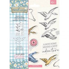 Nature's Garden Farmhouse - Stamp & Die - Flying By To Say Hi