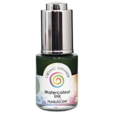 Cosmic Shimmer Pearlescent Watercolour Ink Spruce Green 20ml 4 For £14.99