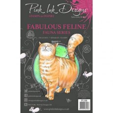 Pink Ink Designs Fabulous Feline A5 Clear Stamp