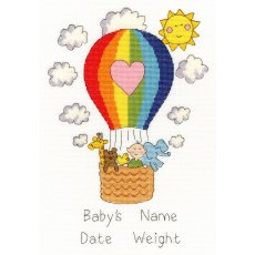 Bothy Threads Balloon Baby Sampler Counted Cross Stitch Kit XNB8