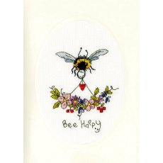 Bothy Threads Bee Happy Card Counted Cross Stitch Card Kit XGC25