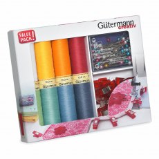 Gutermann Creativ Thread Set Sew-All 8 x 100m with Fabric Clips & Pins 734568