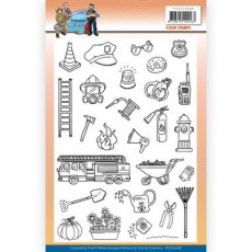 Yvonne Creations - Big Guys Professions Clear Stamp