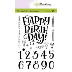 CraftEmotions Clearstamps A6 - Happy Birthday & Numbers