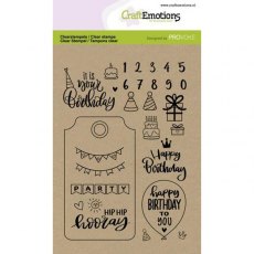 CraftEmotions Clearstamps A6 - Birthday