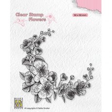 Nellies Choice Clear Stamps "Blossom Corner" FLO031