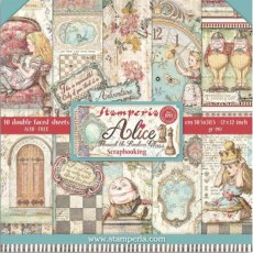 Stamperia Scrapbooking Pad 10 sheets 30.5x30.5 (12"x12") Double Face Alice Through The Looking Glass