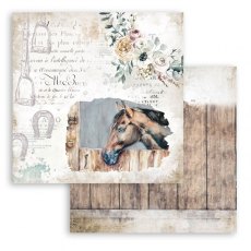 Stamperia Scrapbooking Pad 10 sheets 30.5x30.5 (12"x12") Double Face Romantic Horses