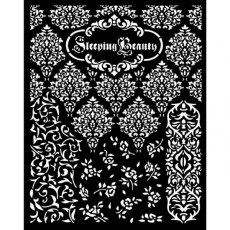 Stamperia Thick Stencil 20x25 cm - Sleeping Beauty Textures KSTD079