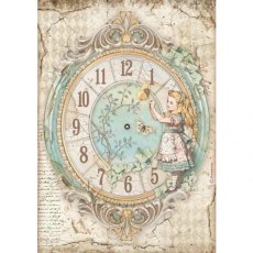 Stamperia A4 Rice Paper Packed - Alice Clock  – 5 for £9.99 DFSA4602