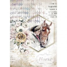 Stamperia A4 Rice paper packed - Romantic Horses Lady Frame  – 5 for £9.99 DFSA4580
