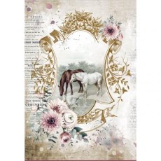 Stamperia A4 Rice Paper Packed - Romantic Horses Lake  – 5 for £9.99 DFSA4582