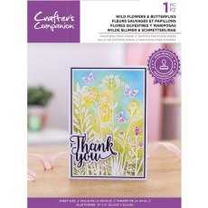 Crafters Companion Photopolymer Stamp - Wild Flowers & Butterflies