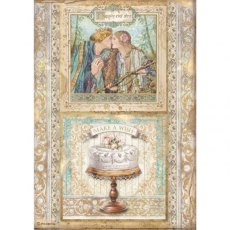 Stamperia A4 Rice Paper Packed - Sleeping Beauty Cake Frame – 5 for £9.99 DFSA4573