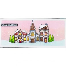 Jane's Doodles Clear Stamp - Winter Village (JD066)