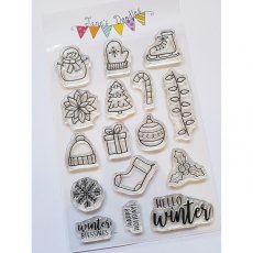 Jane's Doodles Clear Stamp - Winter Icons (JD067)