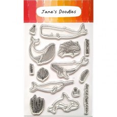 Jane's Doodles Clear Stamp - Whales (JD077)