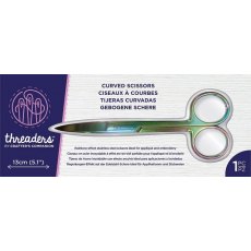Threaders Rainbow Effect Stainless Steel Curved Scissors For Applique & Embroidery