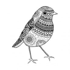 Crafty Individuals 'Robin Redbreast' Red Rubber Stamp CI-531