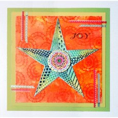 Crafty Individuals 'Zentangle Star' Red Rubber Stamp CI-533
