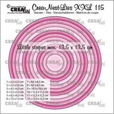 Crea-Nest-Lies XXL Dies No. 115, Circles With Little Stripes CLNestXXL115