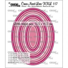 Crea-Nest-Lies XXL Dies No. 117, Ovals With Little Stripes CLNestXXL117