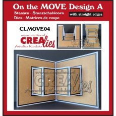 Crealies On the MOVE Dies No. 4, Design A With Straight Edges CLMOVE04